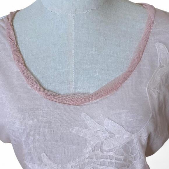 Vintage y2k light pink short sleeve top - Picture 5 of 7